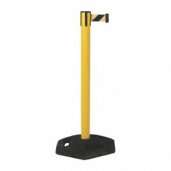 TENSATOR Free Standing Tensabarrier Post: 38-1/4" High, 2-1/2" Dia, Plastic Post 886-35-STD-D4