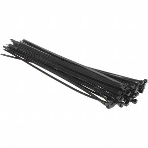 THOMAS & BETTS Cable Tie: 18" Long, Black, Nylon L-18-120-0-L