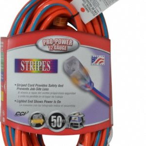 SOUTHWIRE 50', 12/3 Gauge/Conductors, Orange/Blue Outdoor Extension Cord 2548SW003V