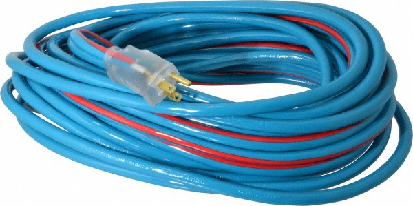 SOUTHWIRE 50', 12/3 Gauge/Conductors, Blue/Red Outdoor Extension Cord 2548SW0064