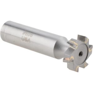 VALUE COLLECTION Woodruff Keyseat Cutter: 3/4" Cut Dia, 3/16" Cut Width, 1/2" Shank Dia, Staggered Tooth STC606