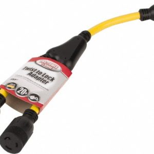 SOUTHWIRE 2 Outlets, 125 VAC, 20 Amp, Yellow and Black, Y Adapter 90228802