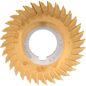 MOON CUTTERS CO. Side Chip Saw: 3" Blade Dia, 3/32" Blade Thickness, 1" Arbor Hole Dia, 32 Teeth, Cobalt CSS393-TIN