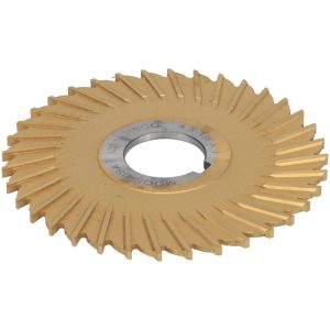 MOON CUTTERS CO. Side Chip Saw: 4" Blade Dia, 1/8" Blade Thickness, 1" Arbor Hole Dia, 36 Teeth, Cobalt CSS4125-TIN