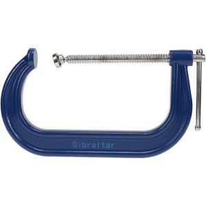 GIBRALTAR C-Clamp: 10" Max Opening, 6" Throat Depth, Regular-Duty, Forged Steel Body CCM00399-1