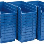 QUANTUM STORAGE Plastic Hopper Shelf Bin: Blue QSB102BLCS