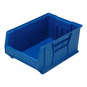 QUANTUM STORAGE Plastic Hopper Stacking Bin: Blue QUS954BL