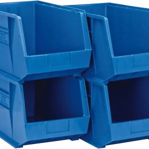 QUANTUM STORAGE Plastic Hopper Stacking Bin: Blue QUS260BLCS