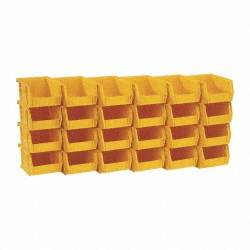 QUANTUM STORAGE Plastic Hopper Stacking Bin: Yellow QUS210YLCS