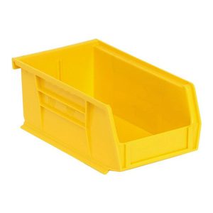 QUANTUM STORAGE Plastic Hopper Stacking Bin: Yellow QUS220YLCS