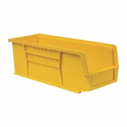 QUANTUM STORAGE Plastic Hopper Stacking Bin: Yellow QUS234YLCS
