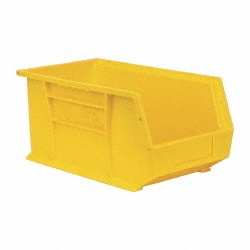 QUANTUM STORAGE Plastic Hopper Stacking Bin: Yellow QUS240YLCS