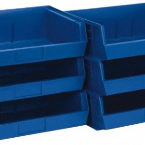 QUANTUM STORAGE Plastic Hopper Stacking Bin: Blue QUS245BLCS