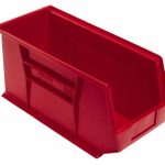 QUANTUM STORAGE Plastic Hopper Stacking Bin: Red QUS265RDCS