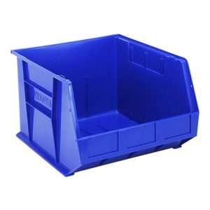 QUANTUM STORAGE Plastic Hopper Stacking Bin: Blue QUS270BLCS
