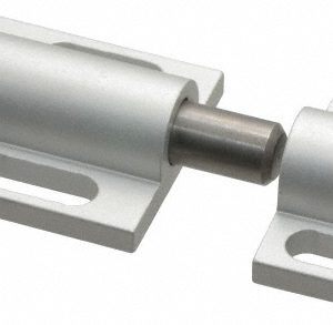 80/20 INC. Deadbolt with Side Door Latch: 2" OAL, 1-1/2" OAW, 0.812" OAH, Aluminum (Body) & Stainless Steel (Bolt, Spring & Handle), Anodized Finish 2107