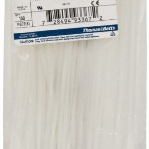 THOMAS & BETTS Cable Tie Duty: 6.4" Long, Natural, Nylon, Standard L-6-18-9-C