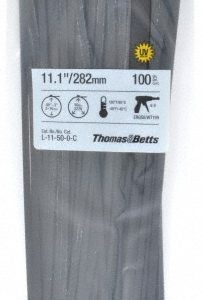 THOMAS & BETTS Cable Tie Duty: 11.1" Long, Black, Nylon, Standard L-11-50-0-C