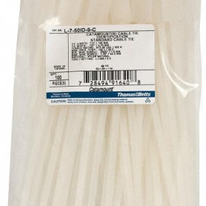 THOMAS & BETTS Cable Tie Duty: 7.5" Long, Natural, Nylon, Standard L-7-50ID-9-C