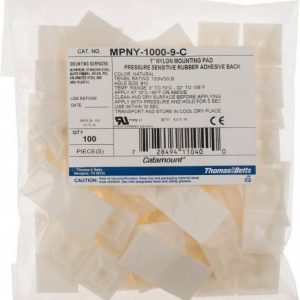 THOMAS & BETTS Natural (Color), Nylon, Four Way Cable Tie Mounting Base MPNY-1000-9-C