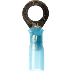 3M Circular Ring Terminal: Partially Insulated, 16 to 14 AWG, Crimp Connection 7000133388