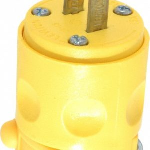 LEVITON Straight Blade Plug: Residential, 1-15P, 125VAC, Yellow 115PV