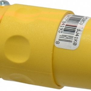 LEVITON Straight Blade Connector: Commercial, 5-20R, 125VAC, Yellow 520CV