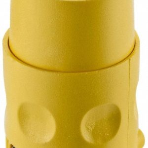 LEVITON Straight Blade Connector: Commercial, 6-20R, 250VAC, Yellow 620CV