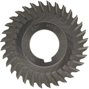 MOON CUTTERS CO. Side Chip Saw: 3" Blade Dia, 3/32" Blade Thickness, 1" Arbor Hole Dia, 32 Teeth, High Speed Steel SS393