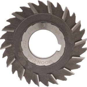 MOON CUTTERS CO. Side Chip Saw: 3" Blade Dia, 1/4" Blade Thickness, 1" Arbor Hole Dia, 28 Teeth, High Speed Steel STS3250