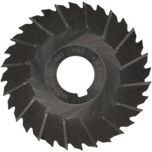 MOON CUTTERS CO. Side Chip Saw: 4" Blade Dia, 1/16" Blade Thickness, 1" Arbor Hole Dia, 32 Teeth, High Speed Steel STS462