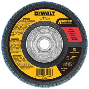 DEWALT Flap Disc: 5/8-11 Hole, 80 Grit, Zirconia Alumina, Type 29 DW8313