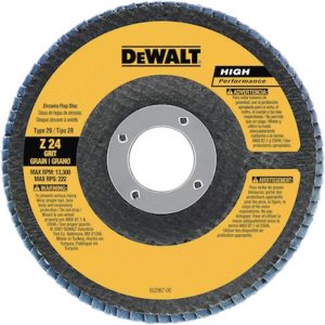 DEWALT Flap Disc: 5/8-11 Hole, 36 Grit, Zirconia Alumina, Type 29 DW8327