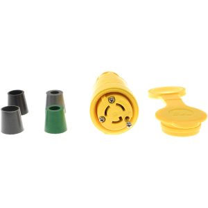 VALUE COLLECTION Locking Inlet: Connector, Industrial, L5-15, 125V, Yellow 25W47
