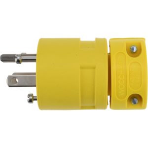VALUE COLLECTION Straight Blade Plug: Industrial, 5-15, 125VAC, Yellow 1447