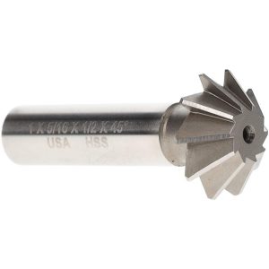 VALUE COLLECTION 1 x 5/16" 45&deg; 10-Tooth High Speed Steel Single-Angle Cutter SAC1000-45