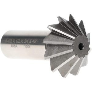 VALUE COLLECTION 1-1/2 x 1/2" 45&deg; 12-Tooth High Speed Steel Single-Angle Cutter SAC1500-45