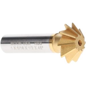 VALUE COLLECTION 1 x 5/16" 45&deg; 10-Tooth High Speed Steel Single-Angle Cutter SAC1000-45-TIN
