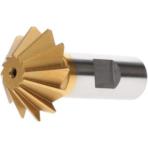 VALUE COLLECTION 1-1/2 x 1/2" 45&deg; 12-Tooth High Speed Steel Single-Angle Cutter SAC1500-45-TIN