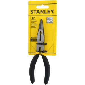 STANLEY Long Nose & Needle Nose Plier: 2-3/16" Jaw Length, Side Cutter 84-101