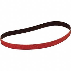 3M Abrasive Belt: 1/2" Wide, 12" Long, 80 Grit, Ceramic 7000118397