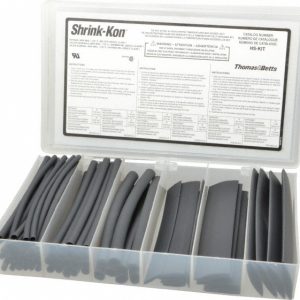 THOMAS & BETTS 74 Piece, Black, Heat Shrink Electrical Tubing Kit HS-KIT