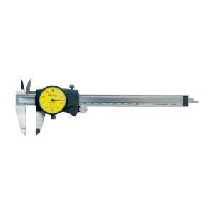 MITUTOYO Dial Caliper: 150.00 mm, 0.01 mm Graduation, 1 mm per Revolution, 0.03 mm Accuracy, Stainless Steel Jaws 505-732