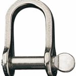 RONSTAN D-Shackle: Screw Pin, 880 lb Working Load Limit RF616