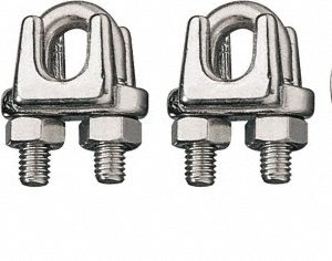 RONSTAN Wire Rope Grip: 3/8" Rope Dia, 316 Stainless Steel ID003404-10