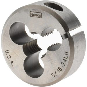 IRWIN HANSON Round Die: 5/16-24, 1" OD, Carbon Steel 7529