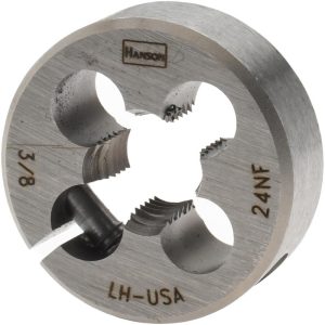 IRWIN HANSON Round Die: 3/8-24, 1" OD, Carbon Steel 7536