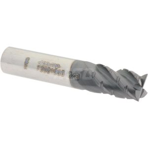 ACCUPRO Roughing & Finishing End Mill: 3/8" Dia, 4 Flutes, Square End, Chipbreaker, Solid Carbide 73901993