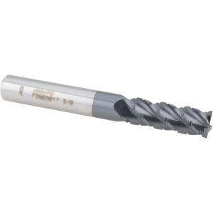ACCUPRO Roughing & Finishing End Mill: 3/8" Dia, 4 Flutes, Square End, Chipbreaker, Solid Carbide 73902017