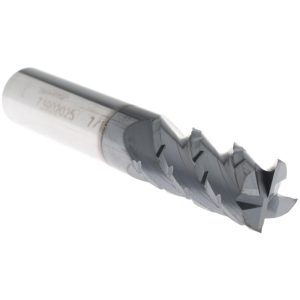 ACCUPRO Roughing & Finishing End Mill: 7/16" Dia, 4 Flutes, Square End, Chipbreaker, Solid Carbide 73902025